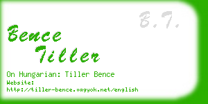 bence tiller business card
